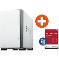 Synology Diskstation DS223j NAS System 2-Bay inkl. 2x 6 TB WD RED Plus WD60EFPX