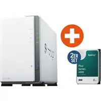 Synology DS223j NAS System 2-Bay 16 TB inkl. 2x 8 TB Synology HDD HAT3310-8T