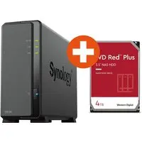 Synology Diskstation DS124 NAS System 1-Bay inkl. 4 TB WD Red Plus WD40EFPX