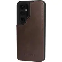 Galaxy S24 Leder Bumper Hülle - Dunkelbraun