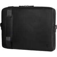 Leder Laptoptasche (mit verstellbaren Riemen) - Schwarz