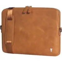 Leder Laptoptasche (mit verstellbaren Riemen) - Hellbraun