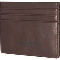 Kreditkarten Halter aus Leder (für Bargeld und Karten) - Dunkelbraun
