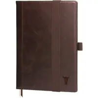 A4 / A5 Leder-Notebook-Cover (mit Notebook-Einsatz) - A4 / Dunkelbraun