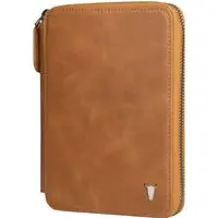 Reisebrieftasche aus Leder - Hellbraun