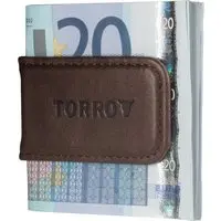Leder-Geldklamme - Dark Brown