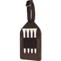 Golf-Tee-Halter aus Leder - Dunkelbraun