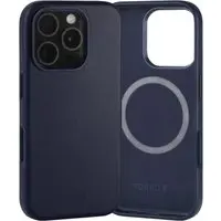 iPhone 16 Pro Leder Bumper Hülle - Blau