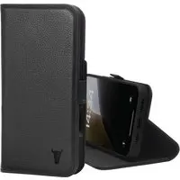 iPhone 16 Plus Lederhülle (mit Standfunktion und MagSafe Laden) - Schwarz
