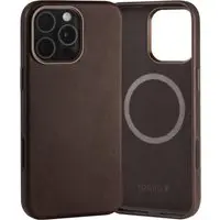 iPhone 16 Pro Max Leder Bumper Hülle - Dunkelbraun