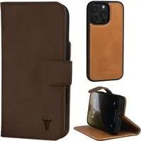 iPhone 16 Pro Lederhülle (mit abnehmbarer Hülle und MagSafe-kompatibel) - Nubuck / Dunkelbraun