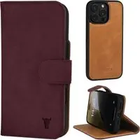 iPhone 16 Pro Lederhülle (mit abnehmbarer Hülle und MagSafe-kompatibel) - Nubuck / Kastanienbraun