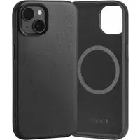 iPhone 15 Leder Bumper Hülle (MagSafe-kompatibel) - Black