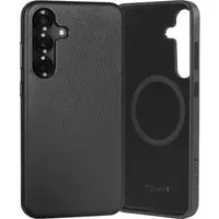 Galaxy S25 Leder Bumper Hülle (Qi2/MagSafe-Ladekompatibel) - Schwarz