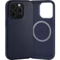 iPhone 15 Pro Leder Bumper Hülle (MagSafe-kompatibel) - Blau
