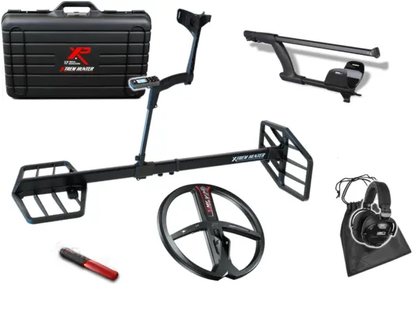 XP XTREM Hunter XTR-115 Tiefensuchgerät Komplettset de Luxe inkl. 34 FMF SPule + Alu Gestänge+MI-6 Pinpointer