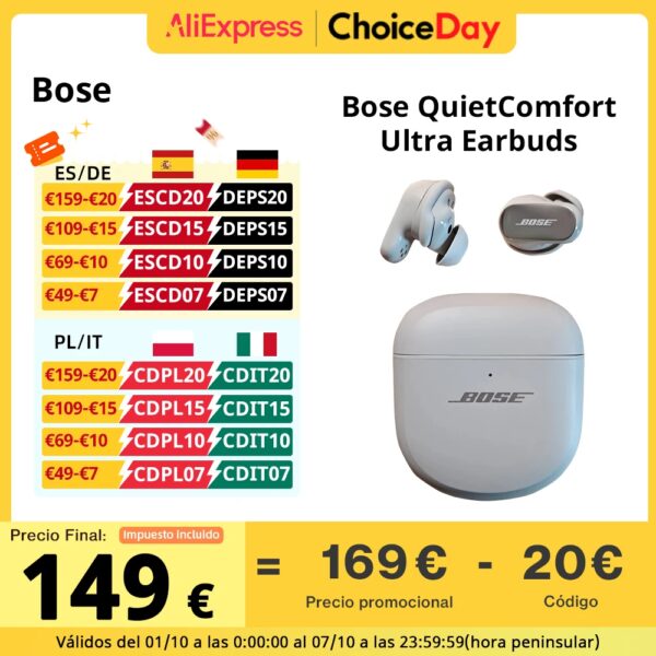 Bose QuietComfort Ultra Earbuds Weltklasse-Geräuschunterdrückung Hervorragender Komfort Bluetooth Multipoint-Konnektivität Bis zu 6 Stunden Spielzeit – Bild 2