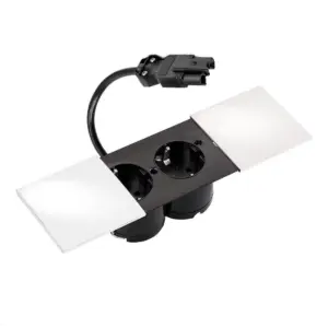 Bachmann DUE 2-fach Steckdose mit GST18 Zuleitung, Deckel wei? (929.010DW)
