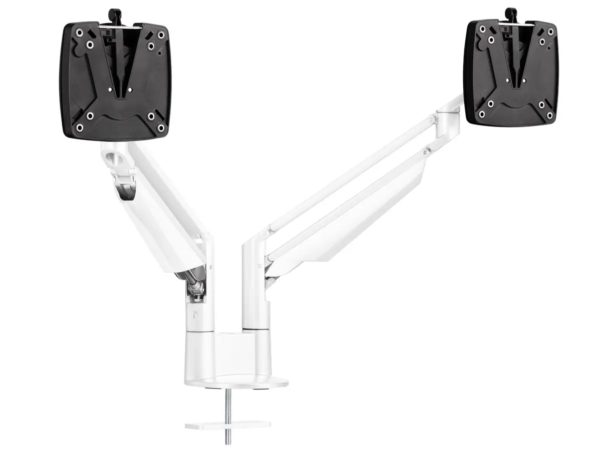 Novus Clu Duo Monitorhalterung mit Tischbefestigung, wei? (990+4011+000)